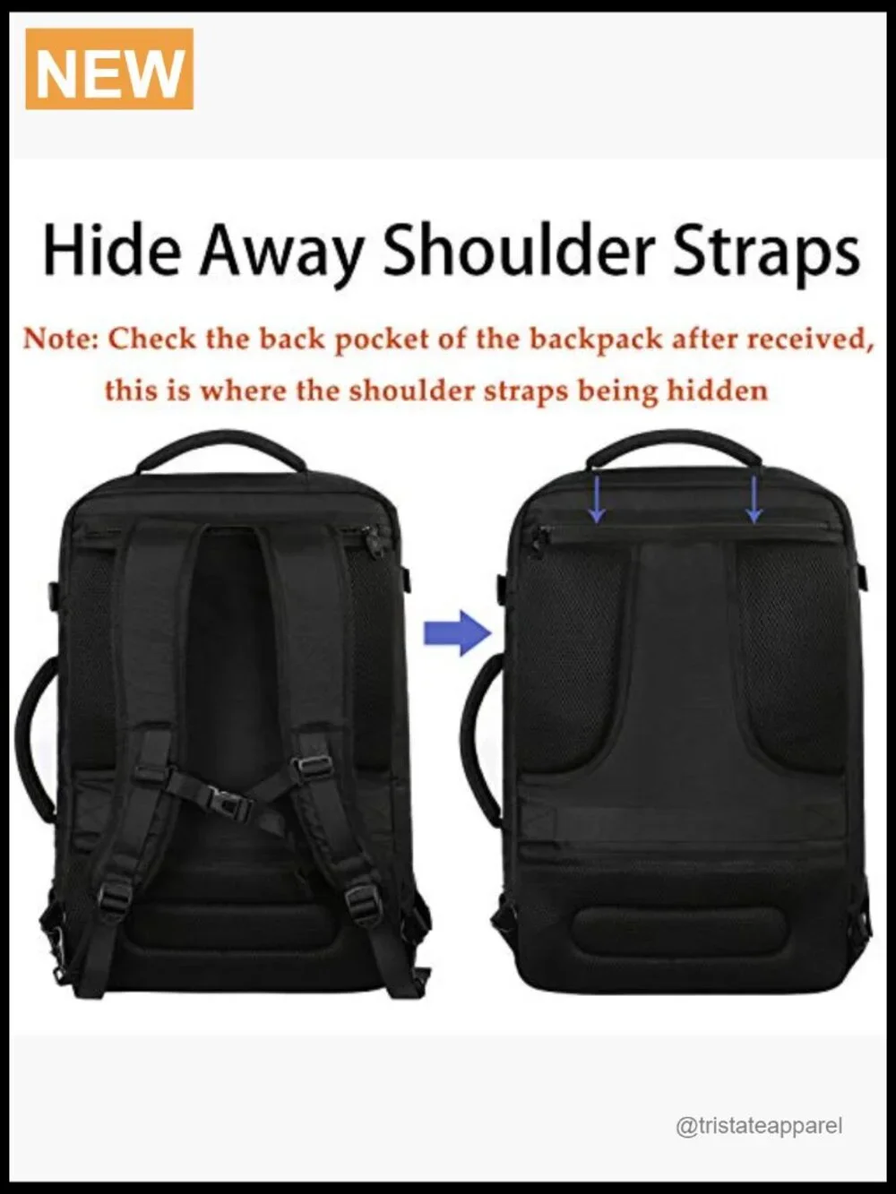 Extra Large Travel Backpack Expandable 40L Carry On Weekender